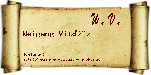 Weigang Vitéz névjegykártya